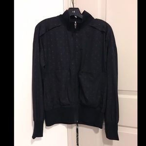 New! Gapfit Black on black polkadot light jacket S